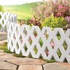 Collections Etc Lattice Fence Garden Border Set - 4 pc 23.25 X 23.25 X 12.25 White - 2 of 2