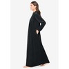 Only Necessities Women's Plus Size Smocked Velour Long Robe - image 4 of 4