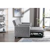 TiramisuBest Light Grey Linen 3-in-1 Convertible Sleeper Loveseat with Side Pocket, Multifunctional Sofa Bed for Living Room - 4 of 4