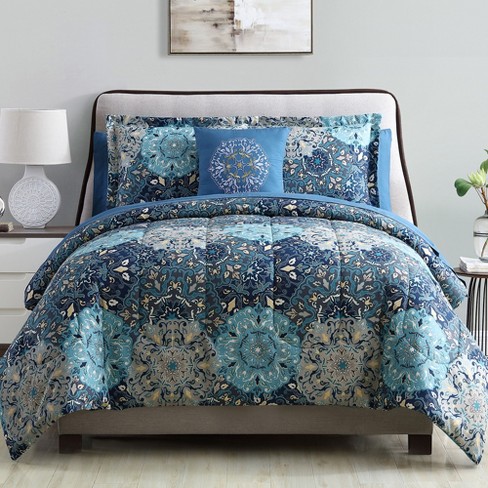 Modern Threads 8-piece Printed Reversible Complete Bed Set Granada ...