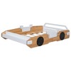 Full Size Racing Car Bed With Door Design, Storage Space, Safety Guardrails Wooden Bedframe, No Box Spring Needed Bed Frame for Dorm,Bedroom - 3 of 3