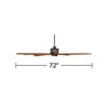 72" Casa Vieja Predator Rustic Farmhouse Indoor Outdoor Ceiling Fan with Remote Control English Bronze Cherry Damp Rated for Patio Exterior House Home - 4 of 4