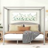 King Size Canopy Platform Bed, Wooden Bed Frame with Headboard and Support Legs -ModernLuxe - 2 of 4