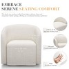 Green Swivel Barrel Accent Chair, Upholstered 360° Rotating Armchair for Living Room, Bedroom, Office, or Waiting Area – No Assembly Needed - 4 of 4