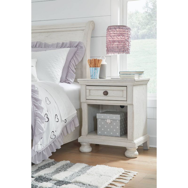 Robbinsdale 1 Drawer Nightstand White - Signature Design by Ashley, 2 of 8