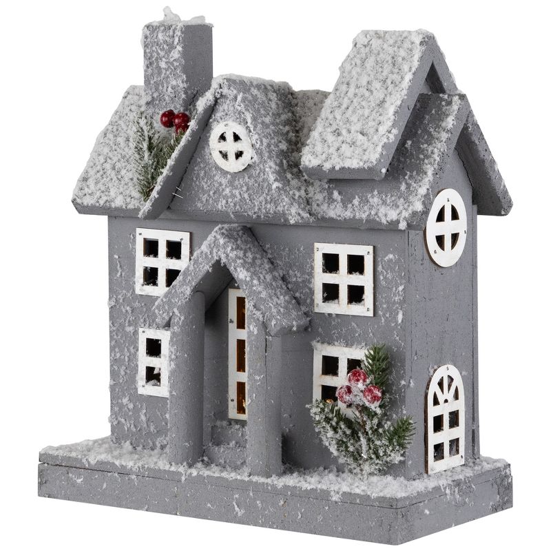 Northlight 11" Lighted Snowy House Christmas Tabletop Decoration, 3 of 7