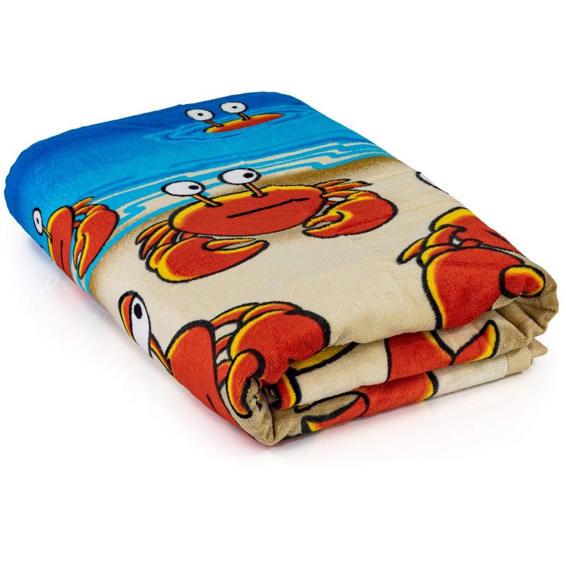 Dawhud Direct 30" x 60" Crabbie Crab Beach Towel for Kids, Girls, Boys, Men, Women,, 3 of 5