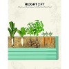 2PCS Outdoor Metal Raised Garden Bed, 2FT Deep Planter Box for Vegetables, Flowers, 350 Gal Capacity,8 x 4 x 2 ft,Green - 4 of 4