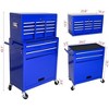 8-Drawer Rolling Tool Cabinet - Blue, Mobile & Spacious, for Warehouse/Mechanic Use - 4 of 4