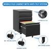 NicBex 3 Drawer Mobile File Cabinet with Lock for Home Office Organizer Letter/Legal/A4 - 4 of 4