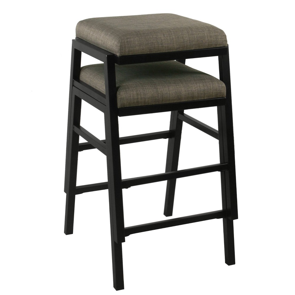 24 Stacking Counterstool Woven Gray - HomePop was $149.99 now $112.49 (25.0% off)