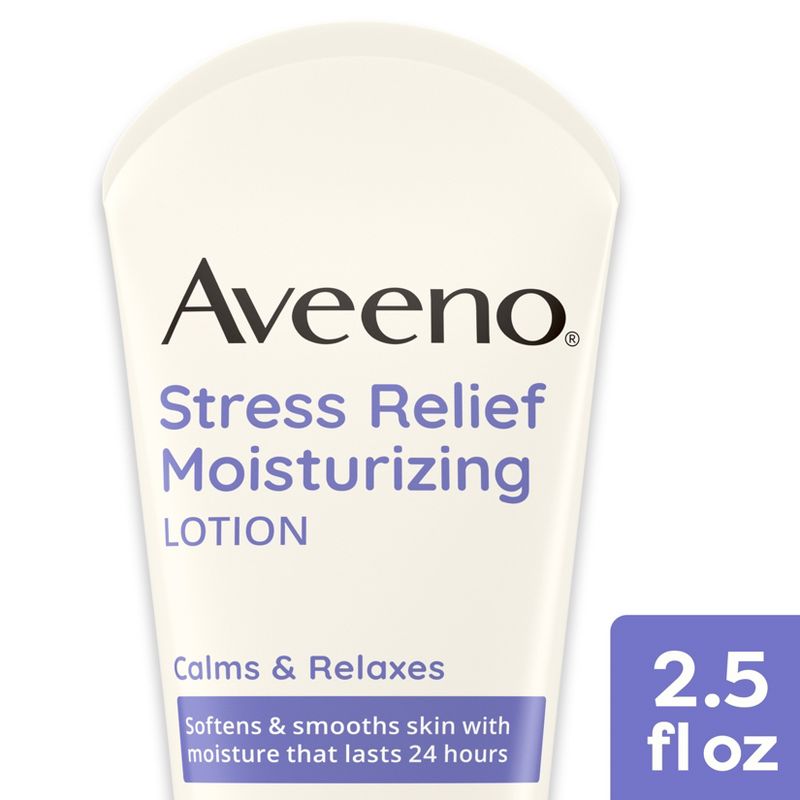 Aveeno Stress Relief Moisturizing Body Lotion with Lavender Scent, Natural Oatmeal to Calm and Relax, 1 of 12