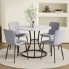 5 Piece Dining Table Set for 4, Modern Dining Set with 4 Upholstered Dining Chairs, Table and Chair Set - ModernLuxe - 2 of 4