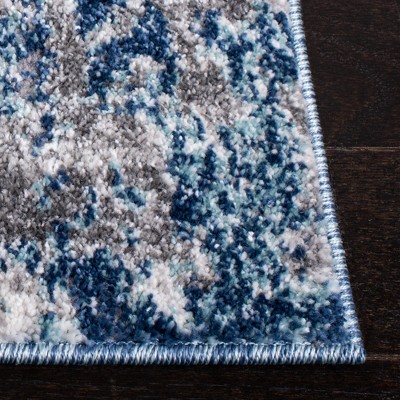 Aston ASN710 Power Loomed Area Rug - Navy/Grey - 5'3"x7'7" - Safavieh.