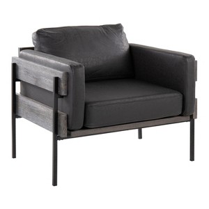 NicBex Polyester Accent Chair,Upholstered Living Room Chairs with Mid-Height Back and Wood Panel,Comfy Armchair,Accent Chairs for Living Room - 1 of 4