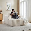 CENGHU Corduroy Upholstered Sofa Couch, Bean Bag Chair, Sponge Sectional Sofa Lounge Chair with Ottoman, Single Sofa Sleeper Chair - 3 of 4