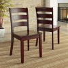 Inspire Q 2pk Keenan Ladder Back Dining Chairs Antique Berry - image 3 of 4