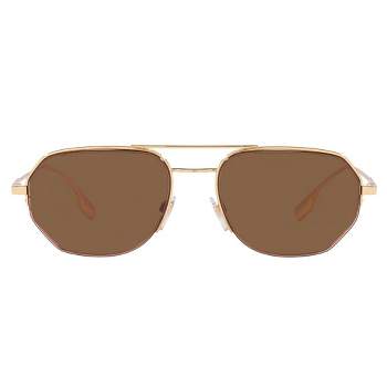 Burberry HENRY BE 3140 110973 Unisex Fashion Sunglasses Light Gold 57mm