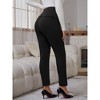 INSPIRE CHIC Women's Maternity Pants for Work Over the Belly High Waisted Office Pregnancy Trousers with Pockets - 4 of 4