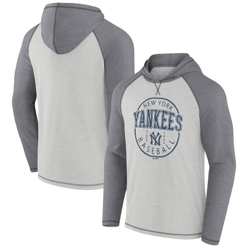 MLB New York Yankees Men's Lightweight Bi-Blend Hooded Sweatshirt - L