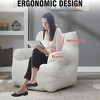 QingMoon Bean Bag Chairs, Teddy Fabric Lazy Sofa, Single Leisure Couch with Ergonomic Backrest and Arms for Living Room,Bedroom - 2 of 4