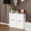 VYNXARIA Shoe Storage Cabinet with 4 Flip Drawers, Freestanding Shoe Cabinet Organizer with Adjustable Shelf£¬White - 2 of 4