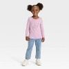 Toddler Girls' Long Sleeve Horse Graphic Shirt - Cat & Jack™ Lavender - 4 of 4