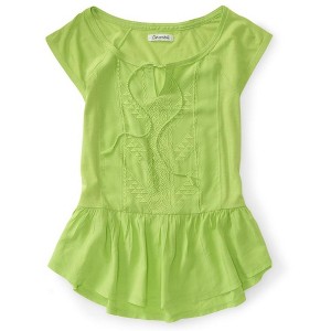 Aeropostale Womens Solid Color Peasant Knit Blouse - 1 of 1