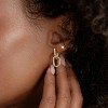 925 Sterling Silver Heart Earrings for Women | Pink Dangle Hoop Earrings with Colorful Cubic Zirconia | Silver Hoops Jewelry Gifts - 2 of 4