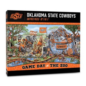 NCAA Oklahoma State Cowboys Game Day at the Zoo 500pc Jigsaw Puzzle: Animals Theme, Ages 10+ - 1 of 3