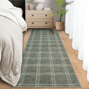Garvee Area Rugs for Living Room Bedroom Modern Geometric Checkered Rug Non-Slip Stain-Resistant Carpet - 1 of 4