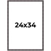 PosterPalooza | Slim Profile Brown Picture Frame - UV Acrylic, Foam Board Backing, Hanging Hardware - 2 of 4