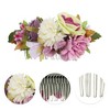Unique Bargains Women's Flexible Simulated Flowers Side Comb 1 Pc - 3 of 4