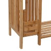 Organize It All Shoe Rack with Umbrella Stand Lohas: Bamboo Shoe Organizer & Umbrella Storage, Holds 9 Pairs, Brown - 4 of 4