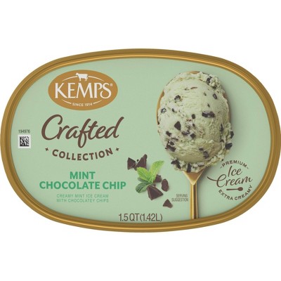 Kemps Crafted Collection Mint Chocolate Chip Ice Cream - 1.5qt