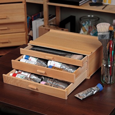 Natural Birch 3-Drawer Artist Storage Chest