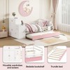 Twin Size Wood Platform Bed with Sample Bookshelf and Movable Wardrobe - 3 of 4