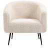 Nordlys Metal and Velvet Lounge Chair Modern Design Style Upholstery Living Room - 3 of 4