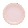 Sparkle and Bash 48 Pack Pink and Gold Polka Dot Paper Plates with Scallop(7 In) - 3 of 4