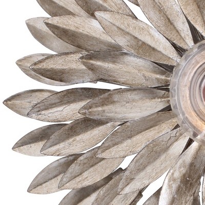 Antique Silver Dimmable 1-Light Electric Wall Sconce