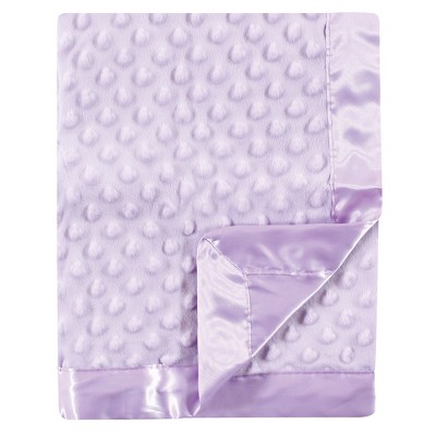 Hudson Baby Infant Girl Plush Mink Blanket, Lilac, One Size