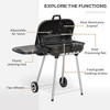 CAVINAS 30" Barrel Camping Grill Portable Charcoal Grills Durable Flat Grills Outdoor Cooking for Outdoor Camping - 4 of 4
