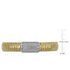 EVERLY JEWELRY | Two Tone Silver 0.66 CT TGW White Cubic Zirconia 10mm omega Bombe Stretch Bangle - 2 of 4