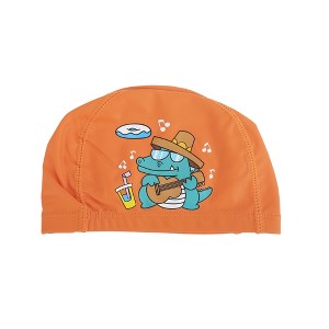 Unique Bargains Kid's Knitted PU Cartoon Crocodile Swim Cap 1 Pc - 1 of 4