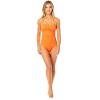 Women's Live In Color Twist Front Shirred One Piece Swimsuit - 4 of 4