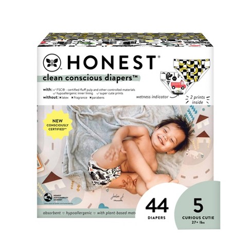 The Honest Company Clean Conscious Disposable Diapers So Bananas & Big  Trucks - Size 5 - 44ct : Target