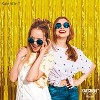 KatchOn, XtraLarge Gold Fringe Curtain Backdrop - 8x3.2 Feet, Pack of 2 Gold Streamers Party Decorations - 2 of 4