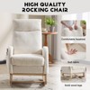 Bestier Teddy Upholstered Rocking Chair, Glider Rocker with High Backrest, Modern Accent Chair, Glider Recliner for Living Room, Bedroom - 4 of 4