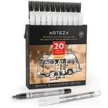 Arteza Acrylic Paint Markers Art Supply Set, Black & White Fine Nib - 20 Piece