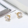 Crown Stud Earrings for Women 8mm Round Cz Sterling Silver Ginger Lyne Collection - 2 of 4